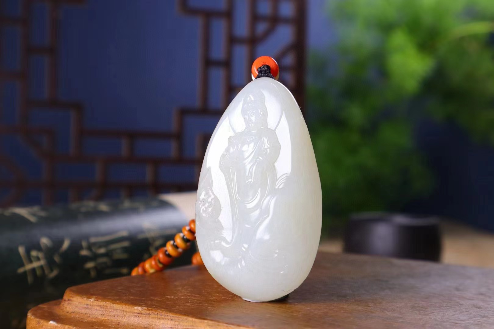 〔普贤菩萨•羊脂白玉〕