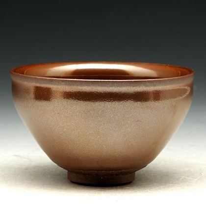 高档宜兴紫砂壶【柴烧束口建盏】-紫砂壶名家【廖成义】作品-紫砂商城