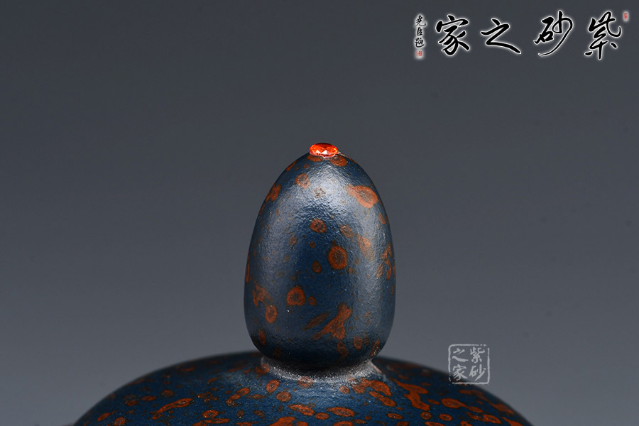 嵌银丝福喜临门天翠红砂