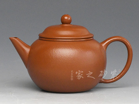水平壶(桔皮朱泥)
