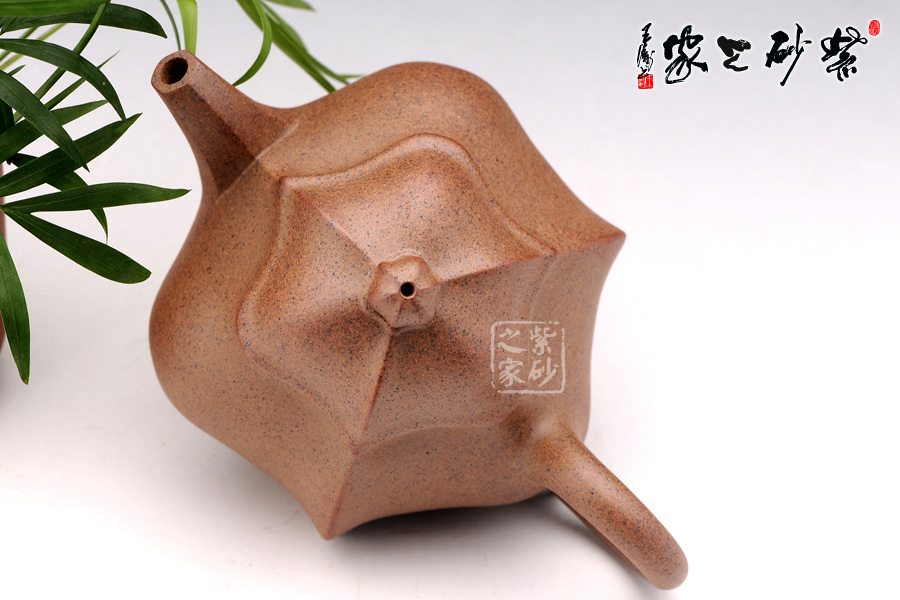 高档宜兴紫砂壶【菱角花】 | 紫砂壶名家【蒯良荣】作品 | 泥料【原矿