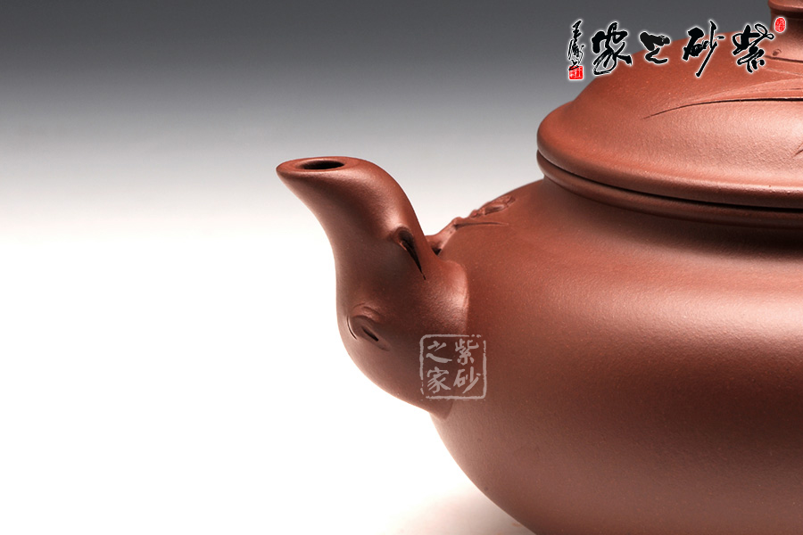 高档宜兴紫砂壶【梅竹清泉壶 紫砂壶名家【钱丽媛】作品 泥料
