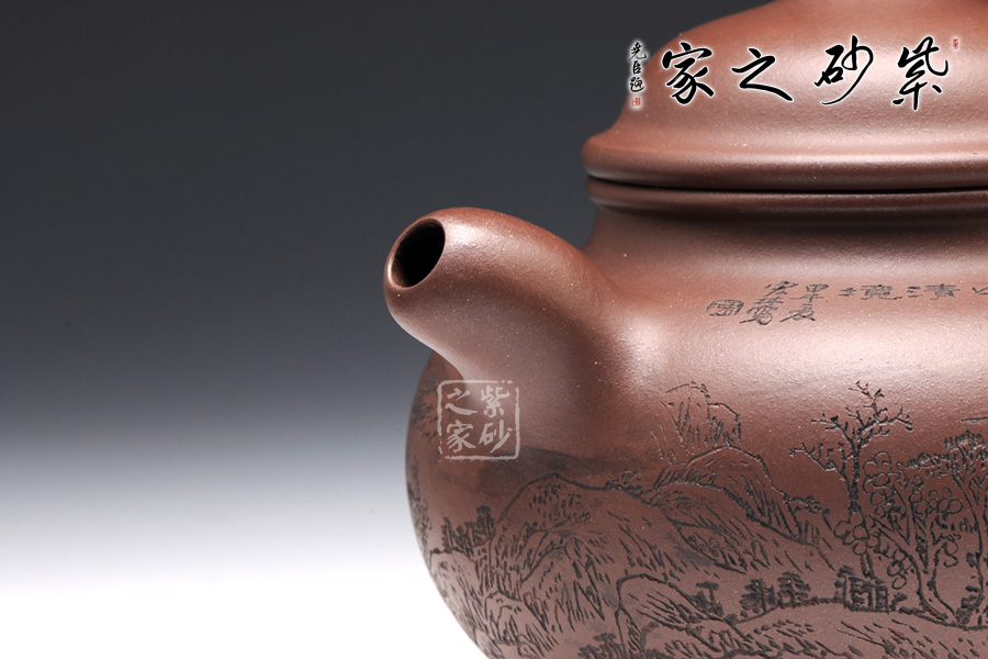 高档作品【悠泉壶(陈宏林)刻绘】|名家王福君作品_库