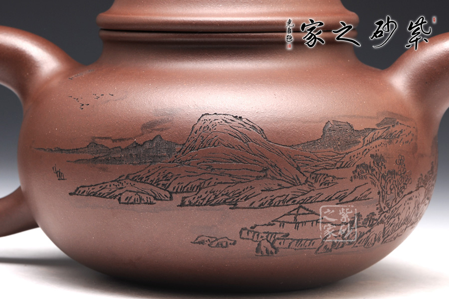 高档作品【悠泉壶(陈宏林)刻绘】|名家王福君作品_库
