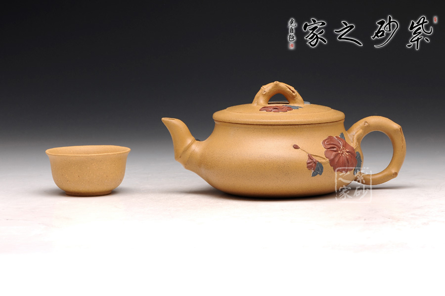 高档宜兴紫砂壶【双色贴花壶 紫砂壶名家【韩培东】作品 泥料