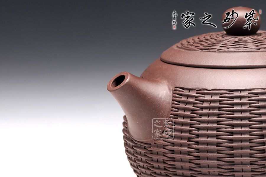 高档宜兴紫砂壶【竹编西施 紫砂壶名家【韩培东】作品 泥料