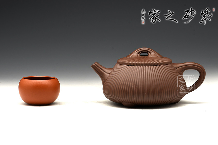 高档作品【筋纹石瓢|名家范丽云作品_作品库_紫砂之家