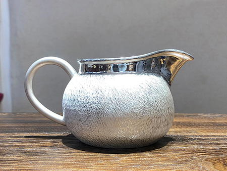 小笠银器纯银刃目纹超大僧帽僧帽公道杯