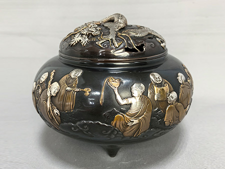 青凤作 十六罗汉 香炉