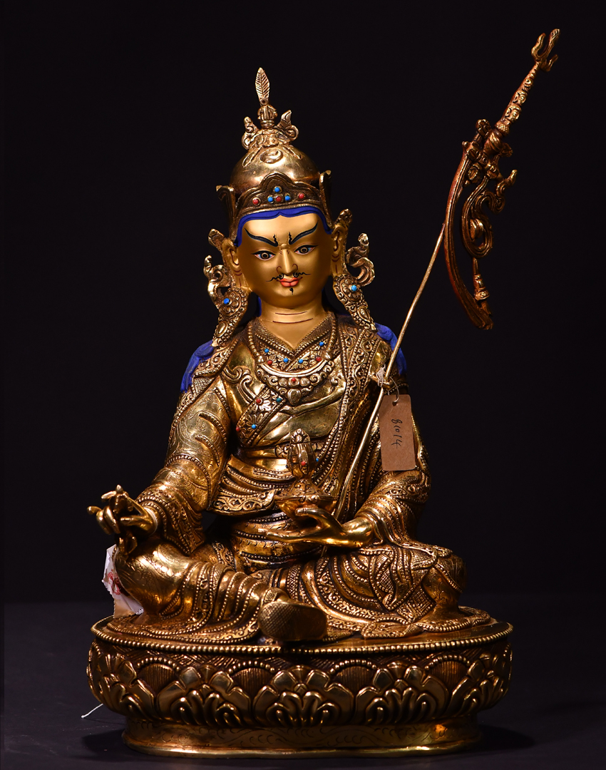 莲花生大师鎏金36cm