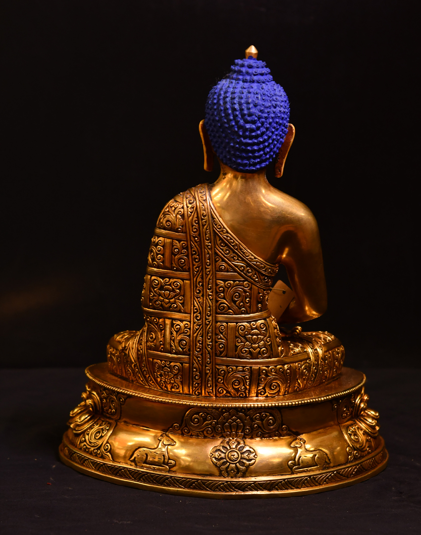 尼泊尔佛像阿弥陀佛鎏金33cm