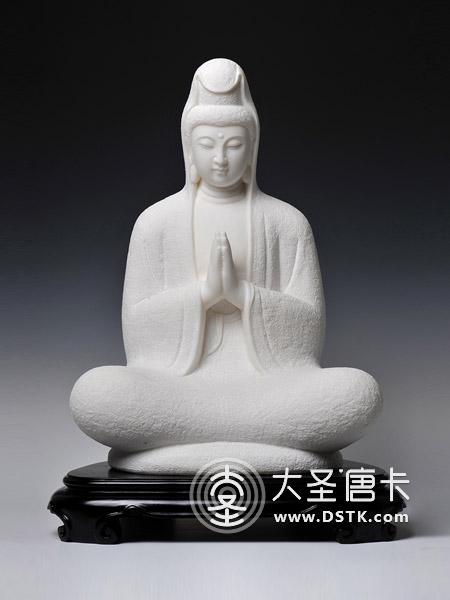 合掌观音汉白玉48cm