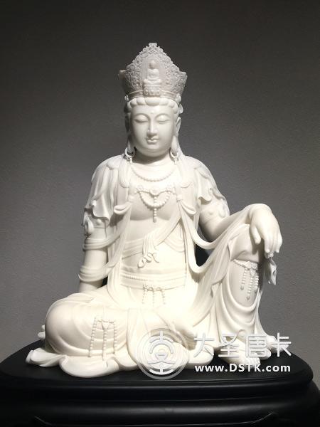 自在观音汉白玉66cm