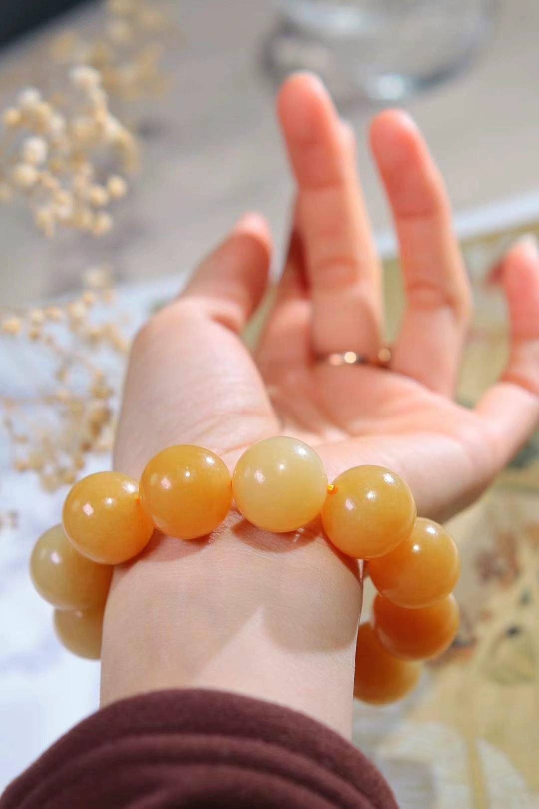 且末黄金糖手串孤品