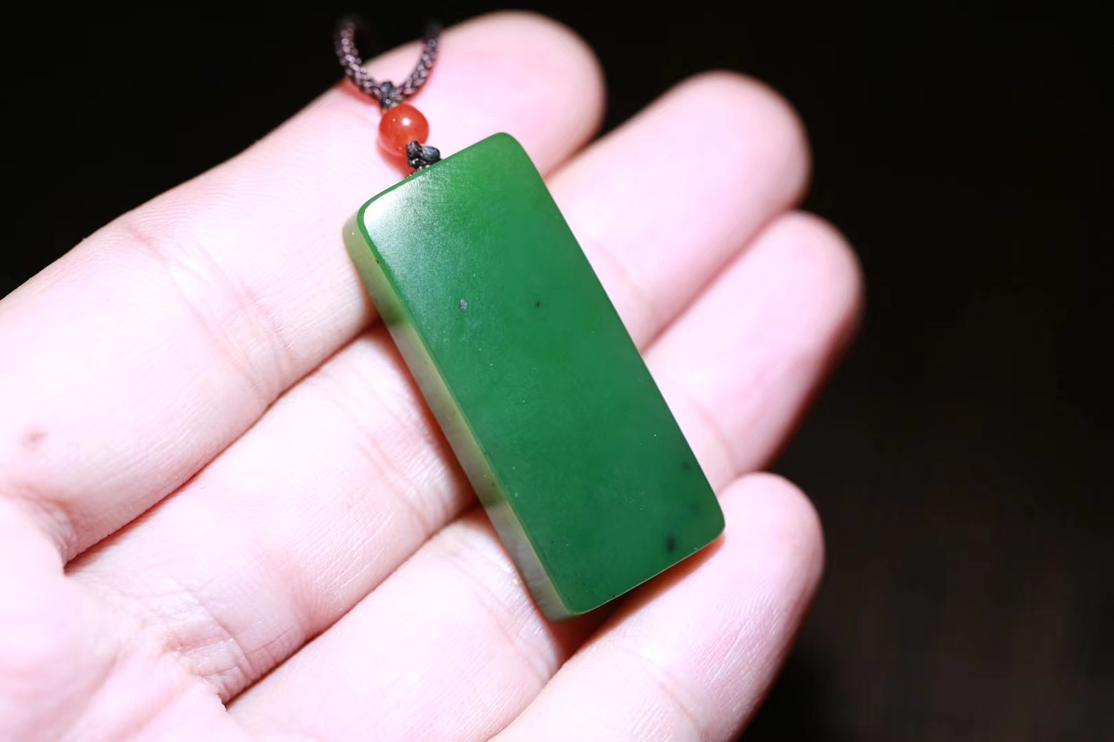 碧玉籽料无事牌