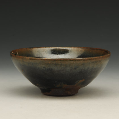 高档作品【宋代蓝兔毫老盏】|名家宋代老盏作品_作品库_紫砂之家