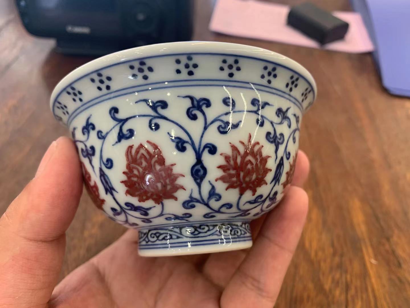 釉里红压手杯_釉里红压手杯价格_建阳建盏_精品品茗杯_古盏堂