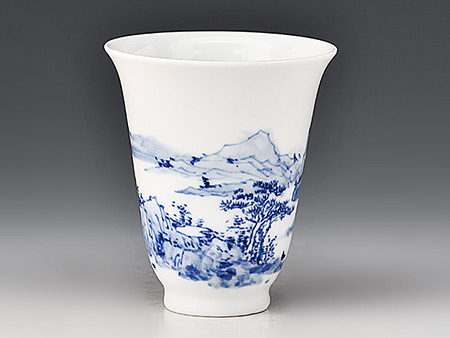 青花山水主人杯
