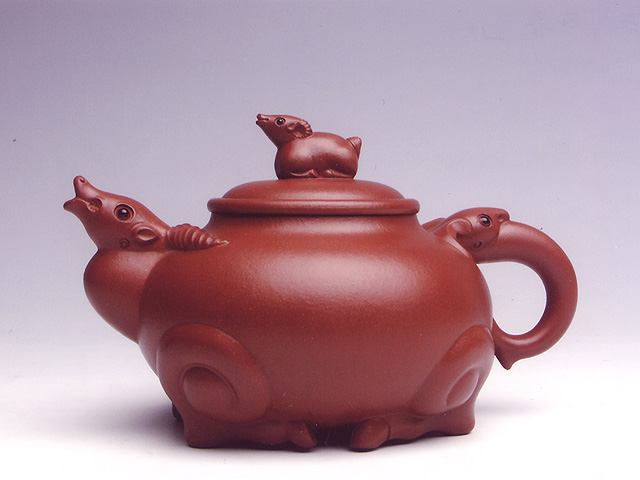 高档作品【三羊开泰壶】|名家李元军作品_作品库_紫砂之家