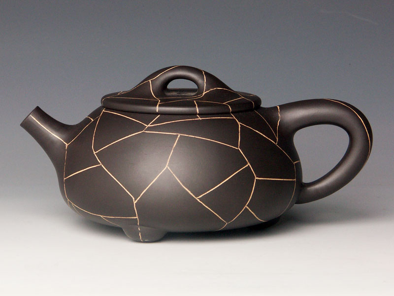 高档作品【开片石瓢】|名家陈正初作品_作品库_紫砂之家