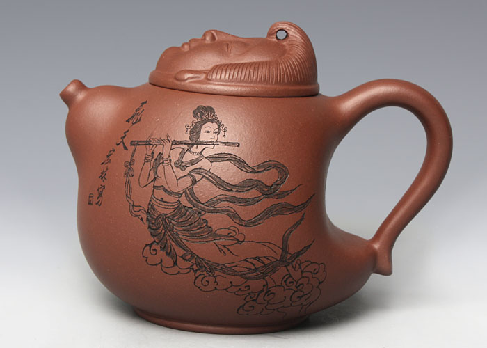 高档作品【底槽清大飞天2】|名家范列作品_作品库_紫砂之家