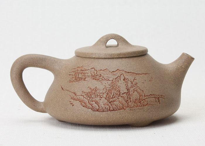 高档作品【山水石瓢】|名家吴永宽作品_作品库_紫砂之家