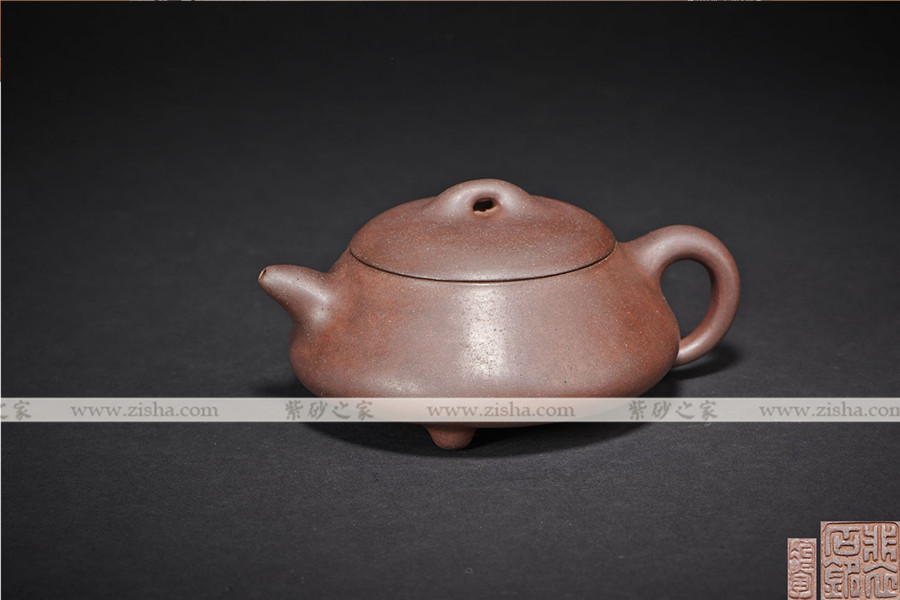 高档作品【矮石瓢壶】|名家裴石民作品_作品库_紫砂之家