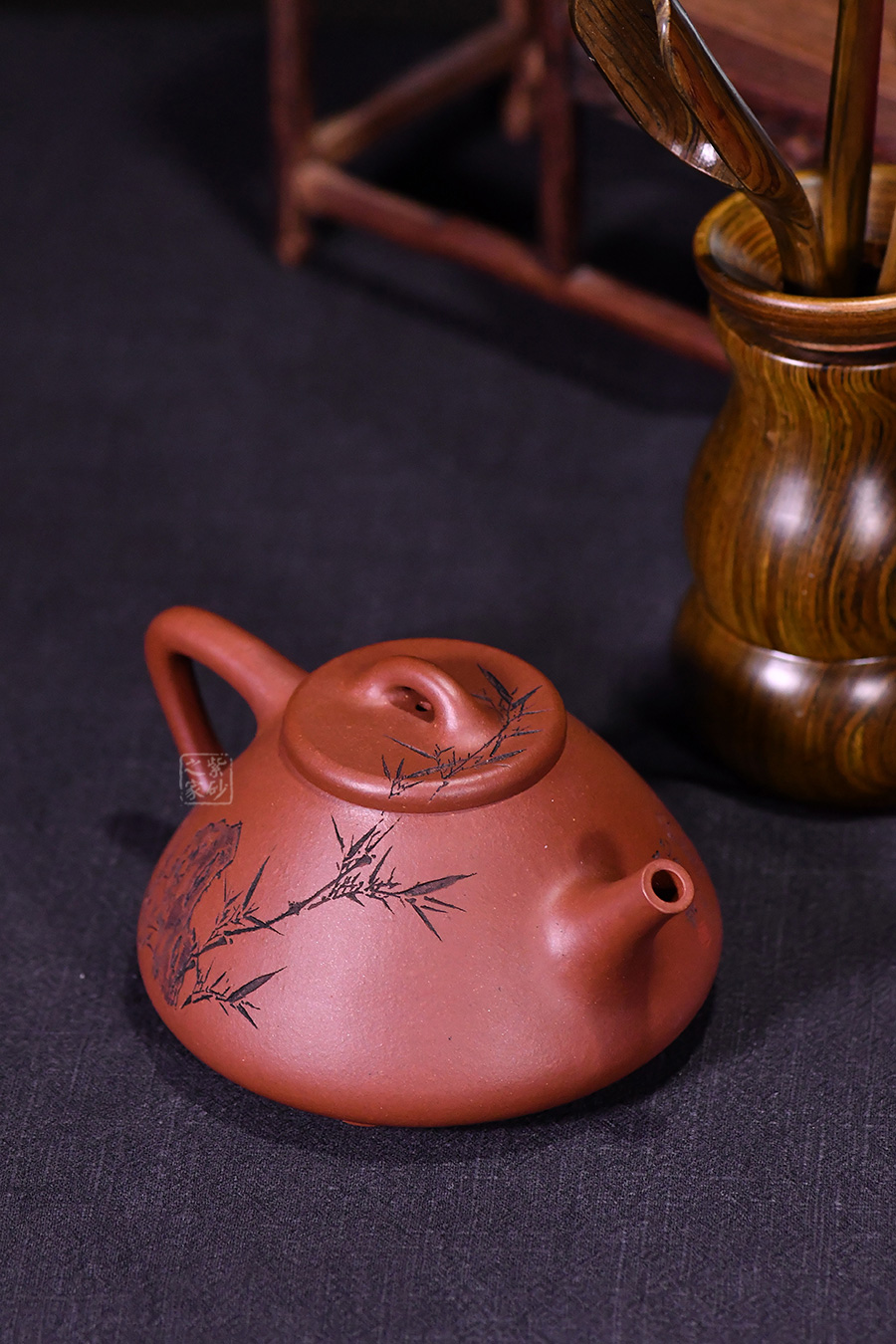 子冶石瓢陈宏林刻绘竹