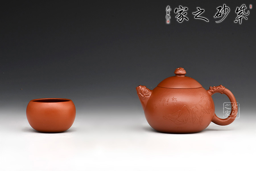 龙腾十式梨形(徐军刻)_龙腾十式梨形(徐军刻)介绍_纯手工紫砂壶_真品