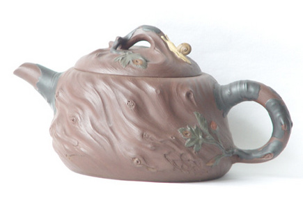 蜗牛树桩壶