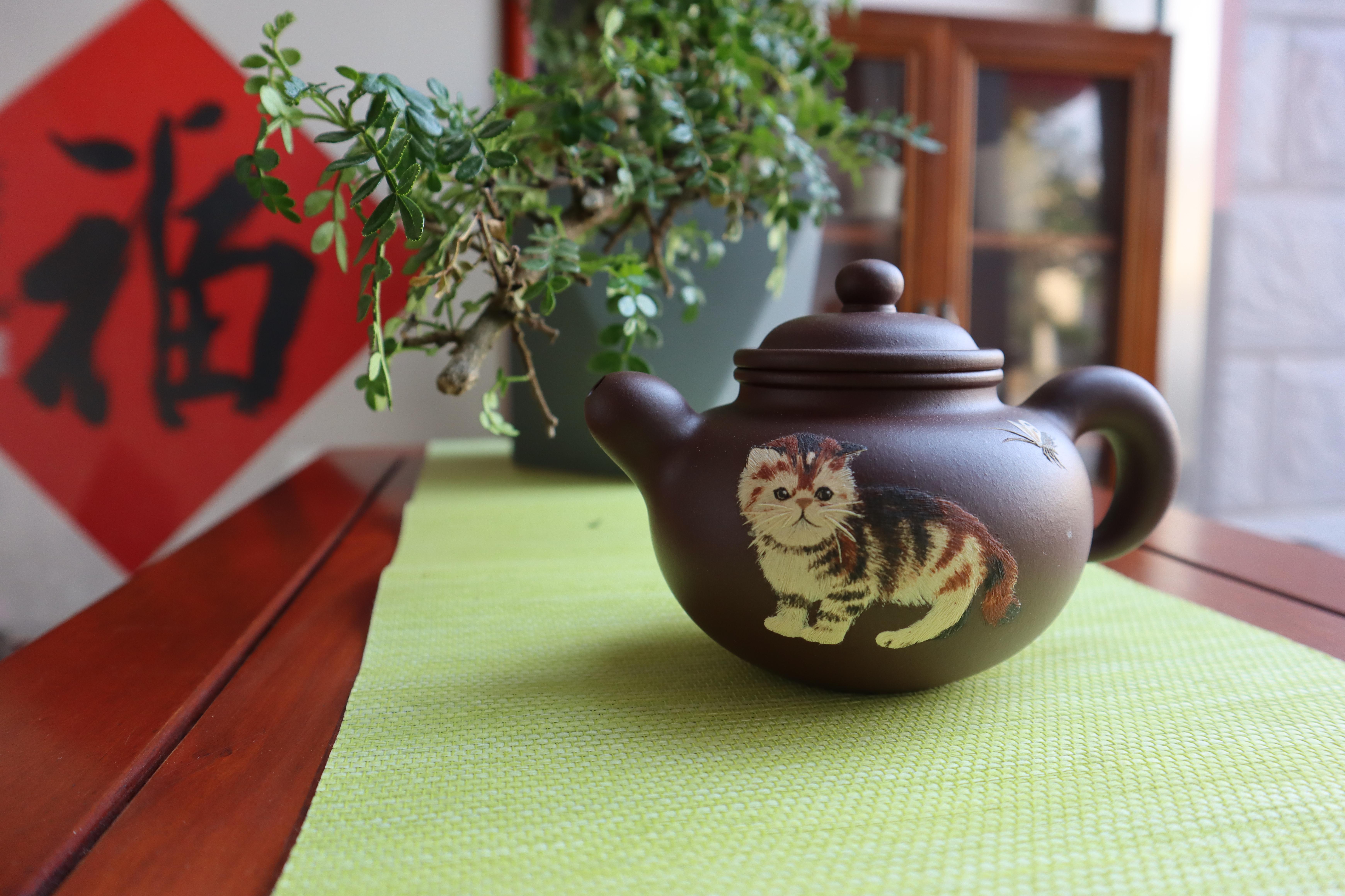 唐物 蘭鉢 植木鉢、盆栽 陶芸 古 中国 宜興 釉 梨皮泥 梨地 朱泥 古玩