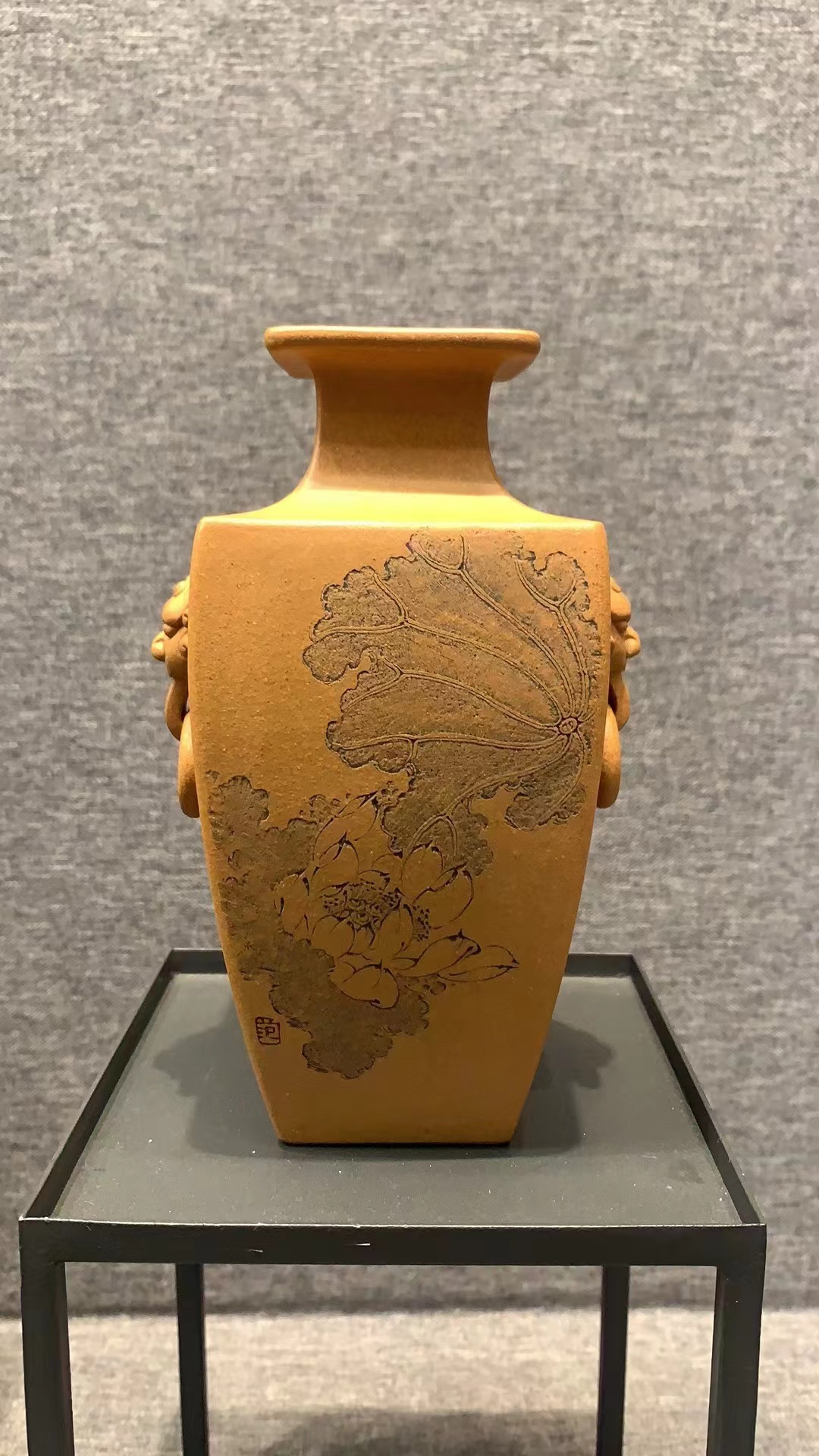 古美術 青貝造 螺鈿 鯉形 掛花瓶 在銘 時代物 極上品 初だし品 C1448-