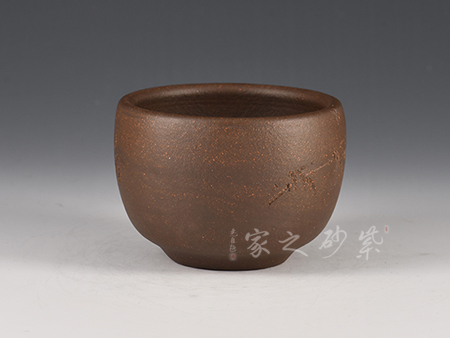 古龙窑柴烧杯（许双军刻）