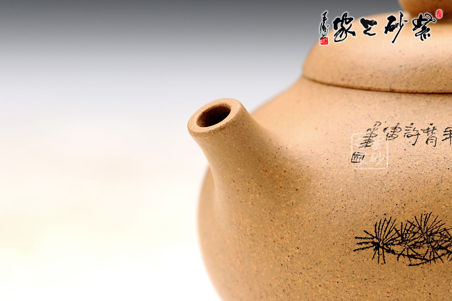高档宜兴紫砂壶【聚圆-许雷刻绘】 | 紫砂壶名家【董亚芳】作品