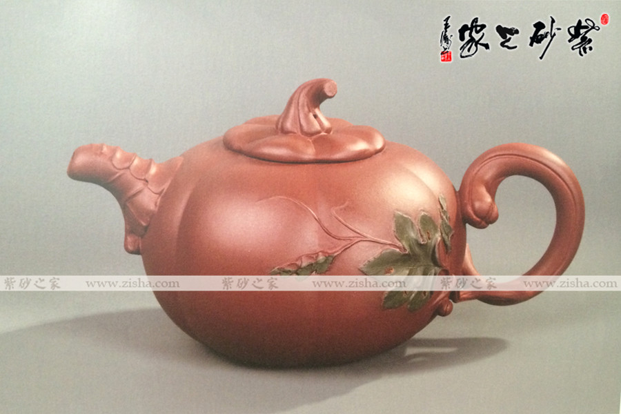 高档作品【南瓜壶】|名家范菊华作品_作品库_紫砂之家