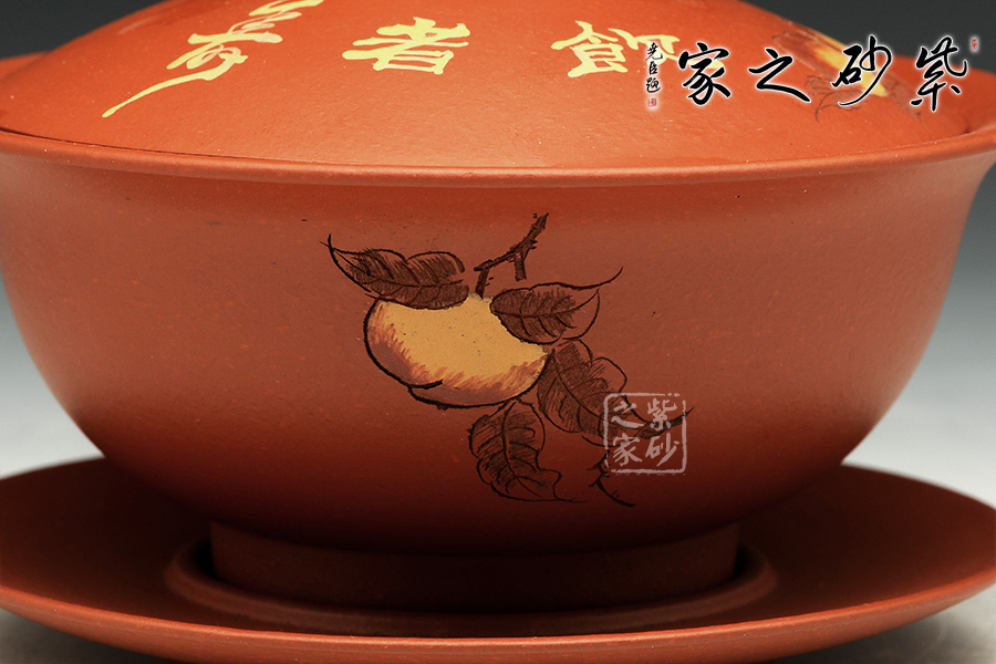 寿桃盖碗
