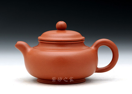 【 朱泥扁潘壶 】