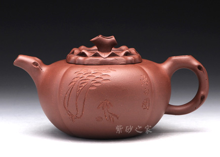 高档宜兴紫砂壶【柿子】 | 紫砂壶名家【周忠兴】作品 | 泥料【原矿