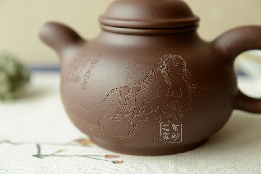 宜兴紫砂壶清泉(陈宏林刻)赏析-美壶赏析频道-紫砂之家