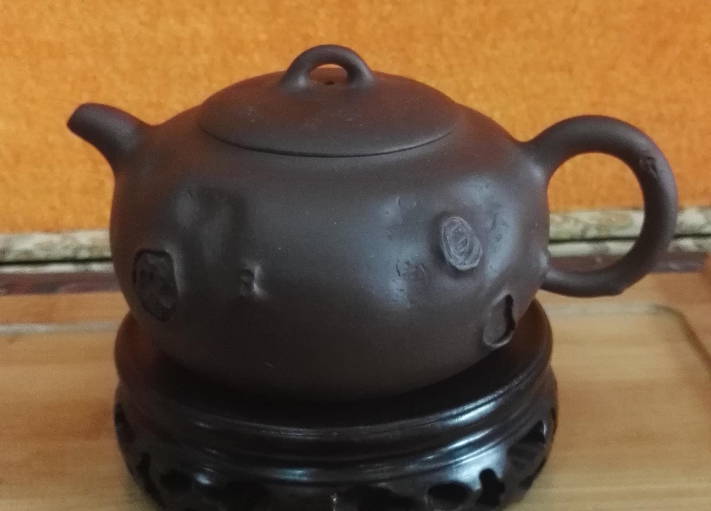 高档宜兴紫砂壶【供春系列】 | 紫砂壶名家【蔡艳】作品 | 泥料【老紫