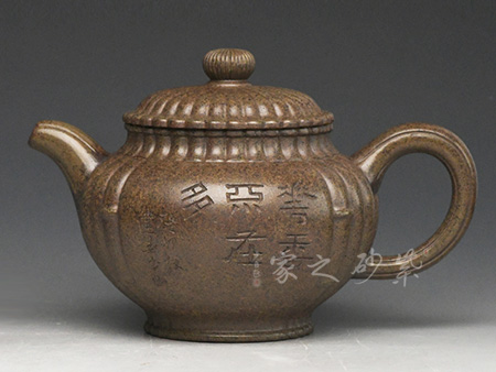 竹节掇只（代表作，大彬金砂泥料）