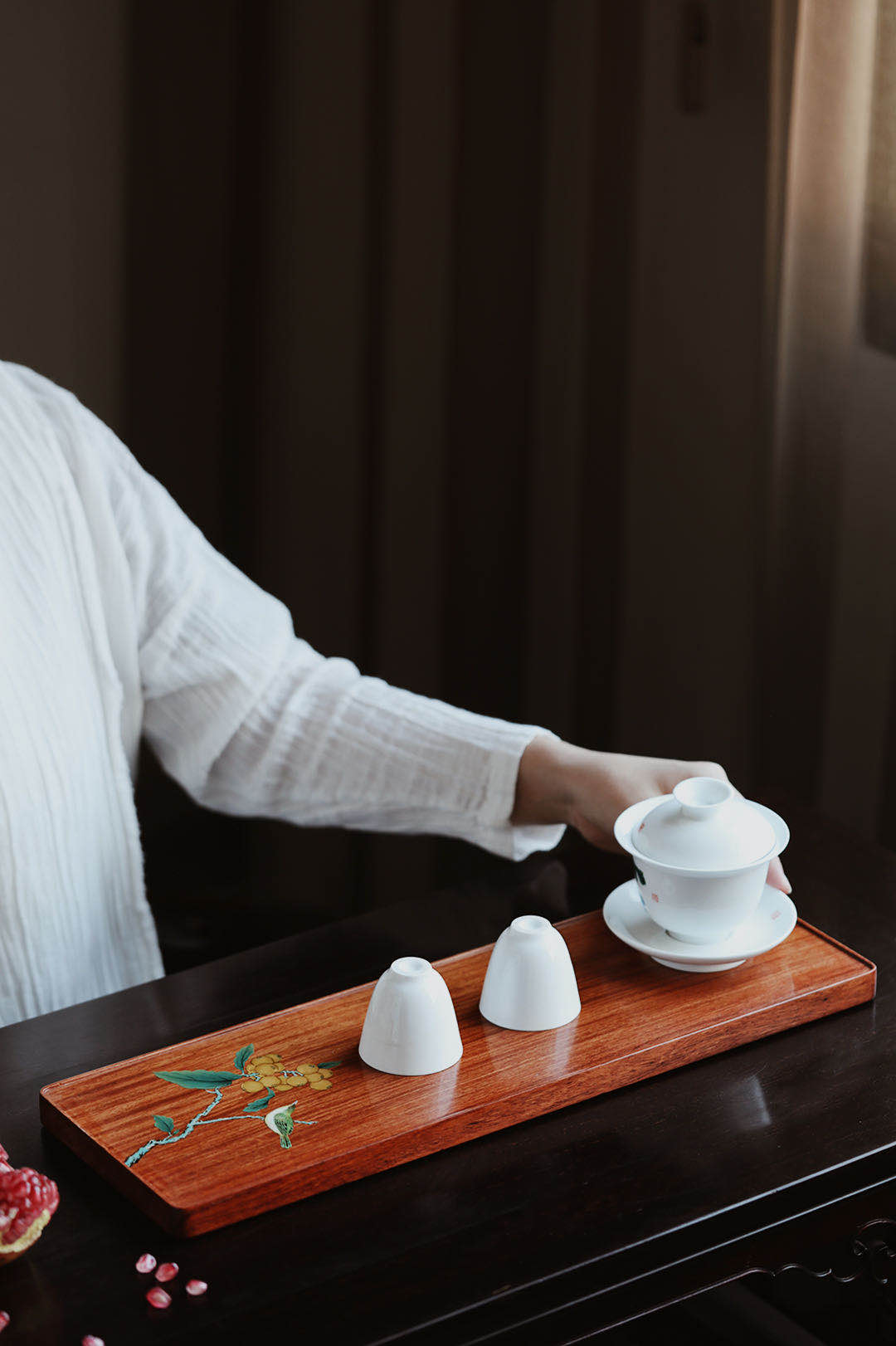 枇杷山鹊图干泡台