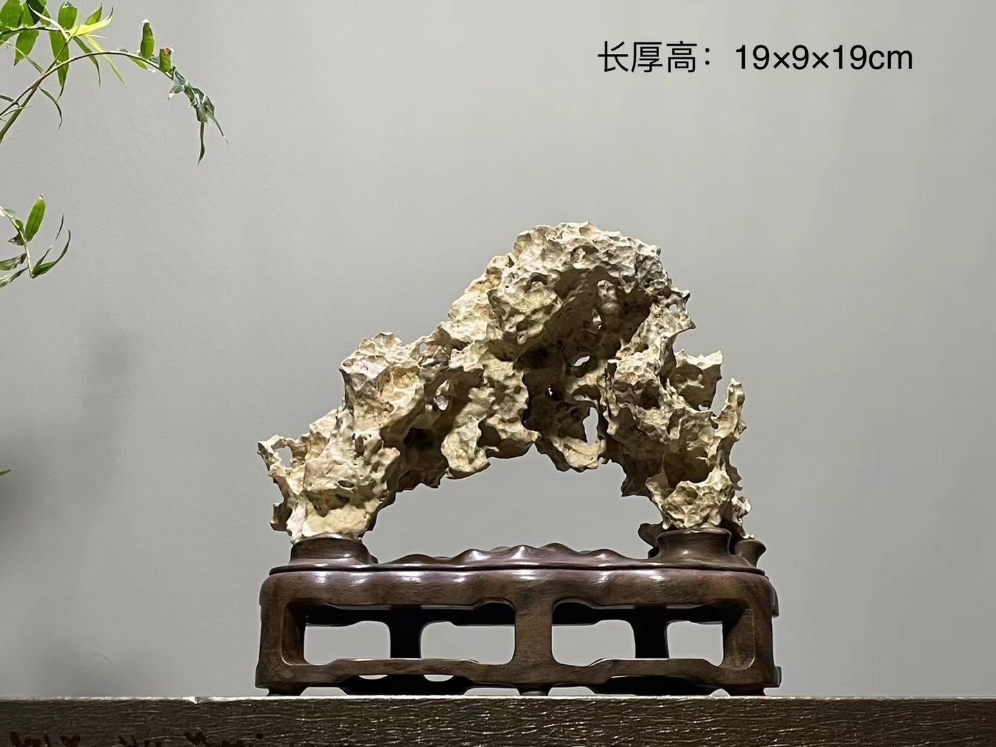 太湖石长厚高：19×9×19cm