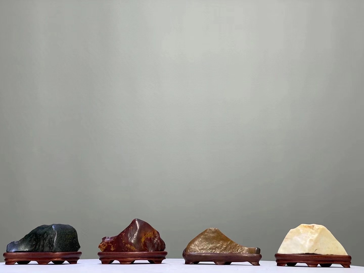 戈壁彩玉原石9cm，7.5cm，9cm，8.5cm