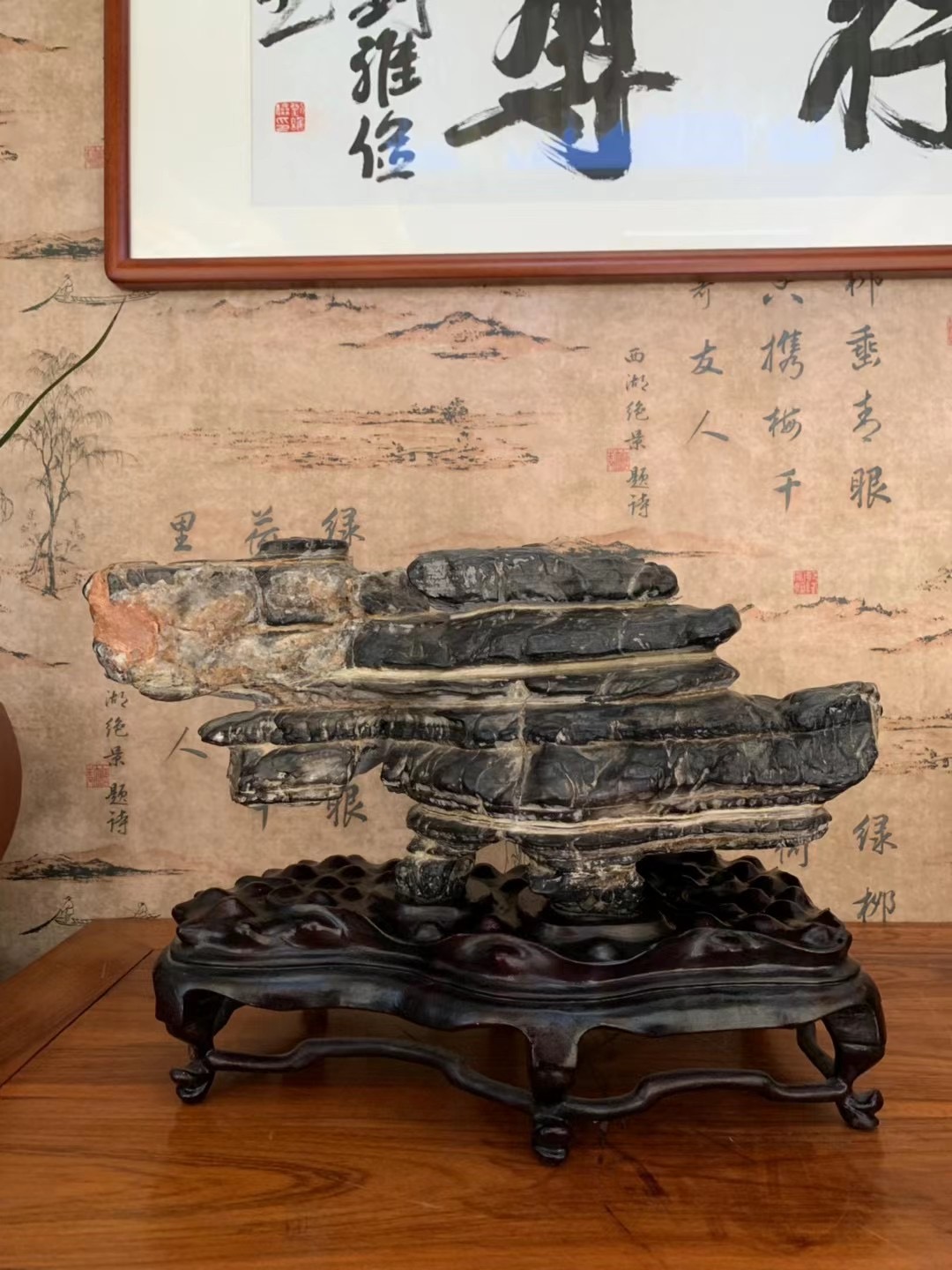 灵璧石长50高38 厚20