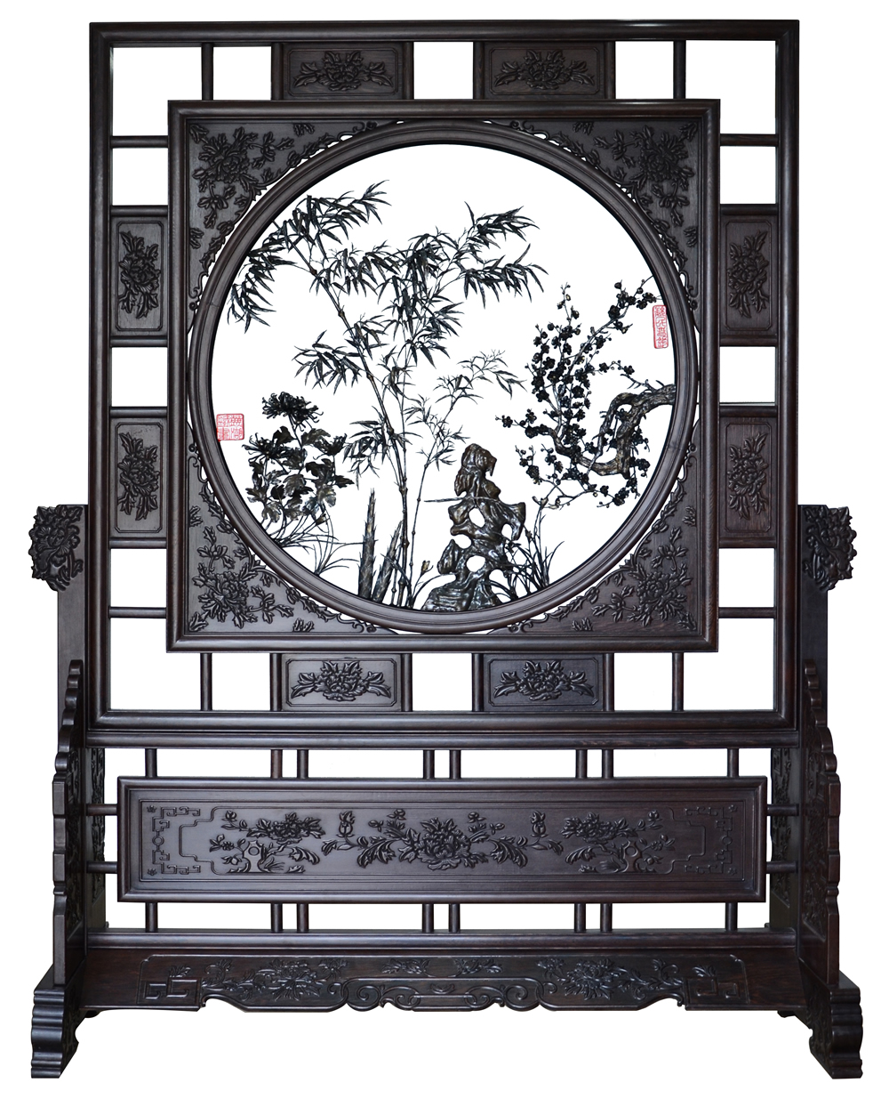铁画屏风•雕花屏风