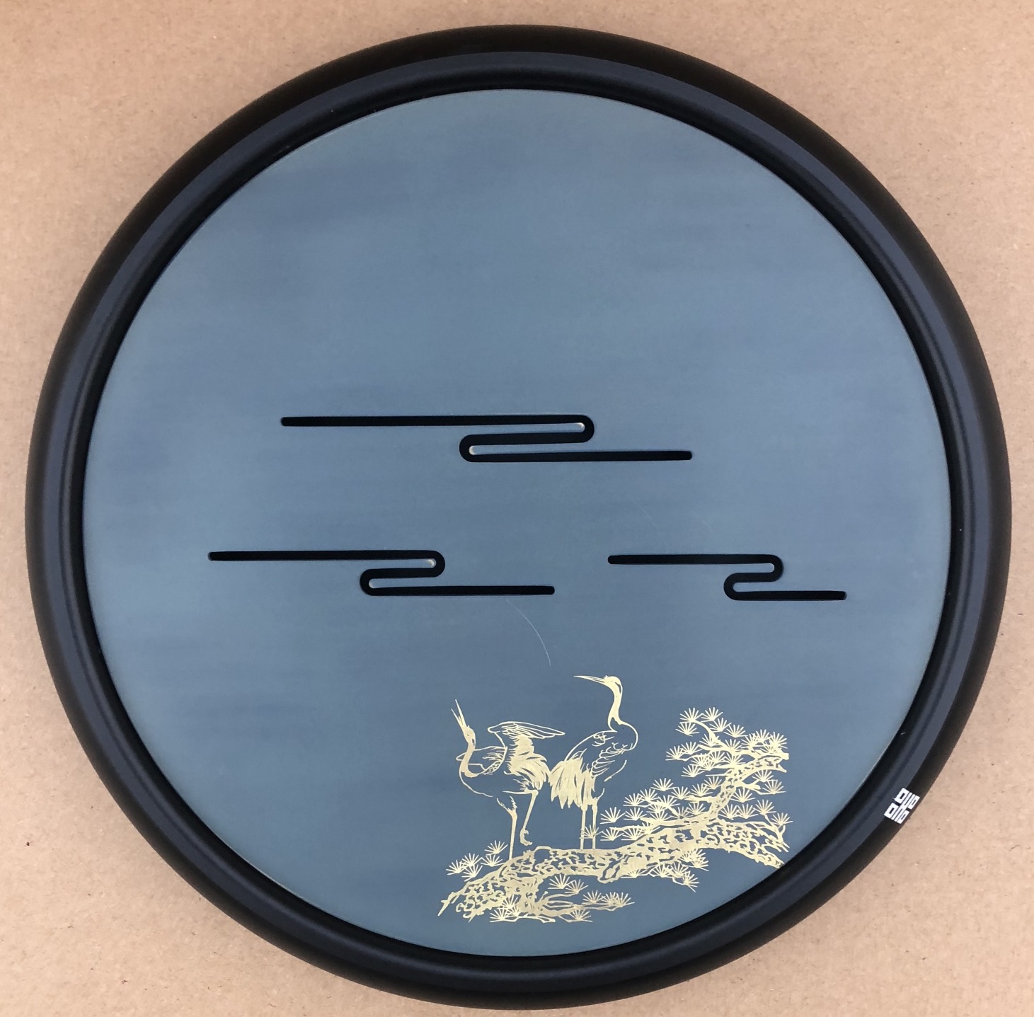 闲云野鹤-圆铜盘