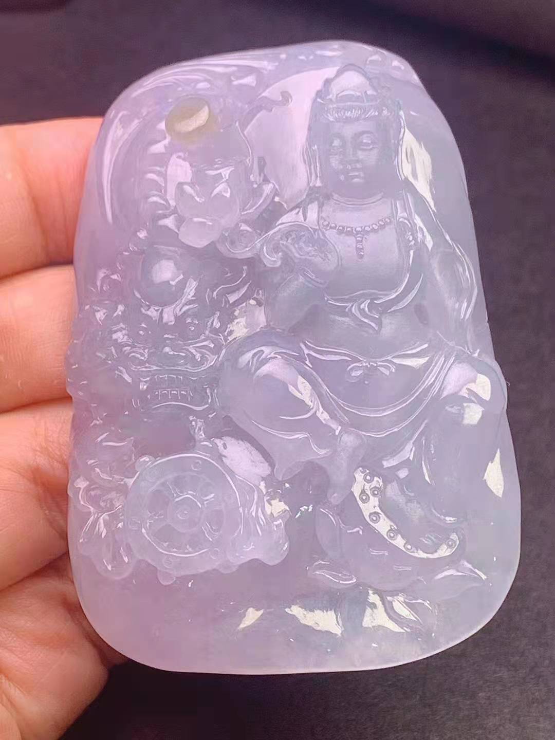 冰紫《降龙观音》大件厚装