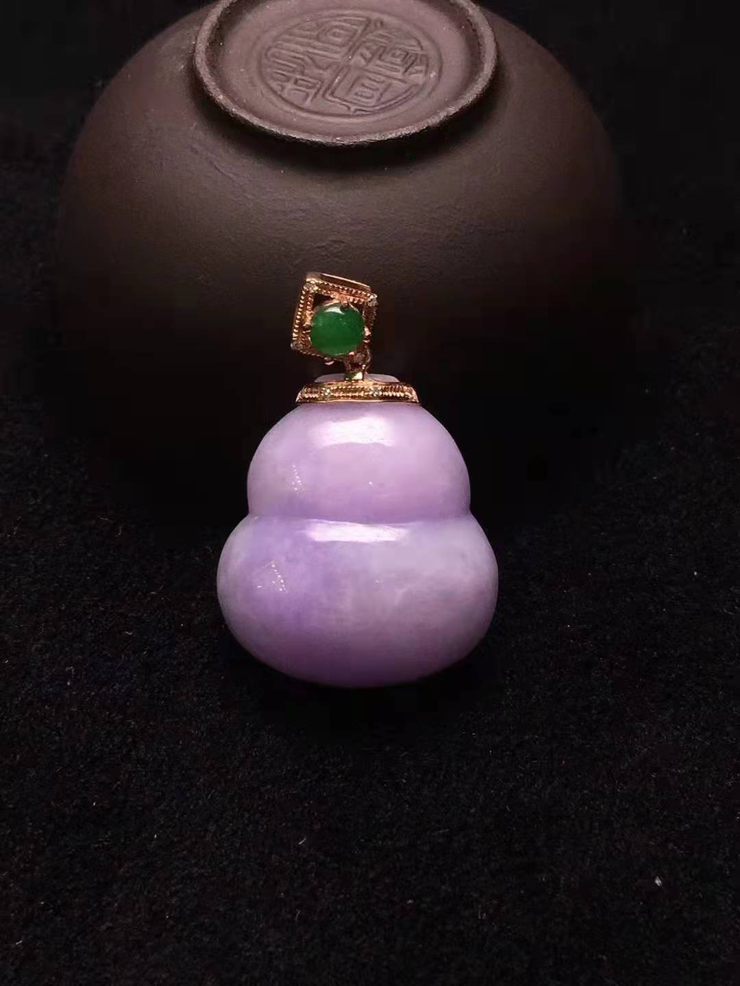 18K金镶紫罗兰胖葫芦