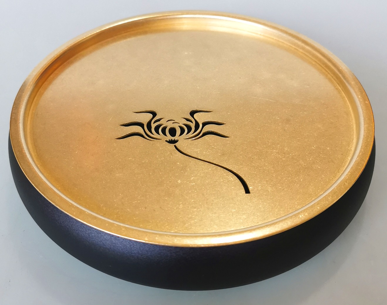 菊花干泡-铜茶盘